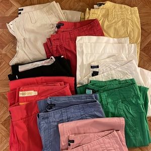 BUNDLE Khakis GAP Pants Variety Brands Size 2 4 and6. GAP JCREW and the limited.